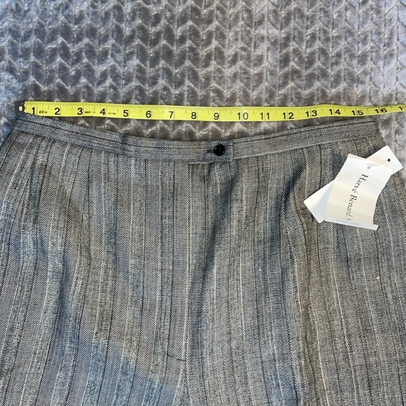 NWT Harve Bernard Wool Lined Pants.  Vintage.  Black/Gray Straight leg. 14 T - Picture 10 of 12